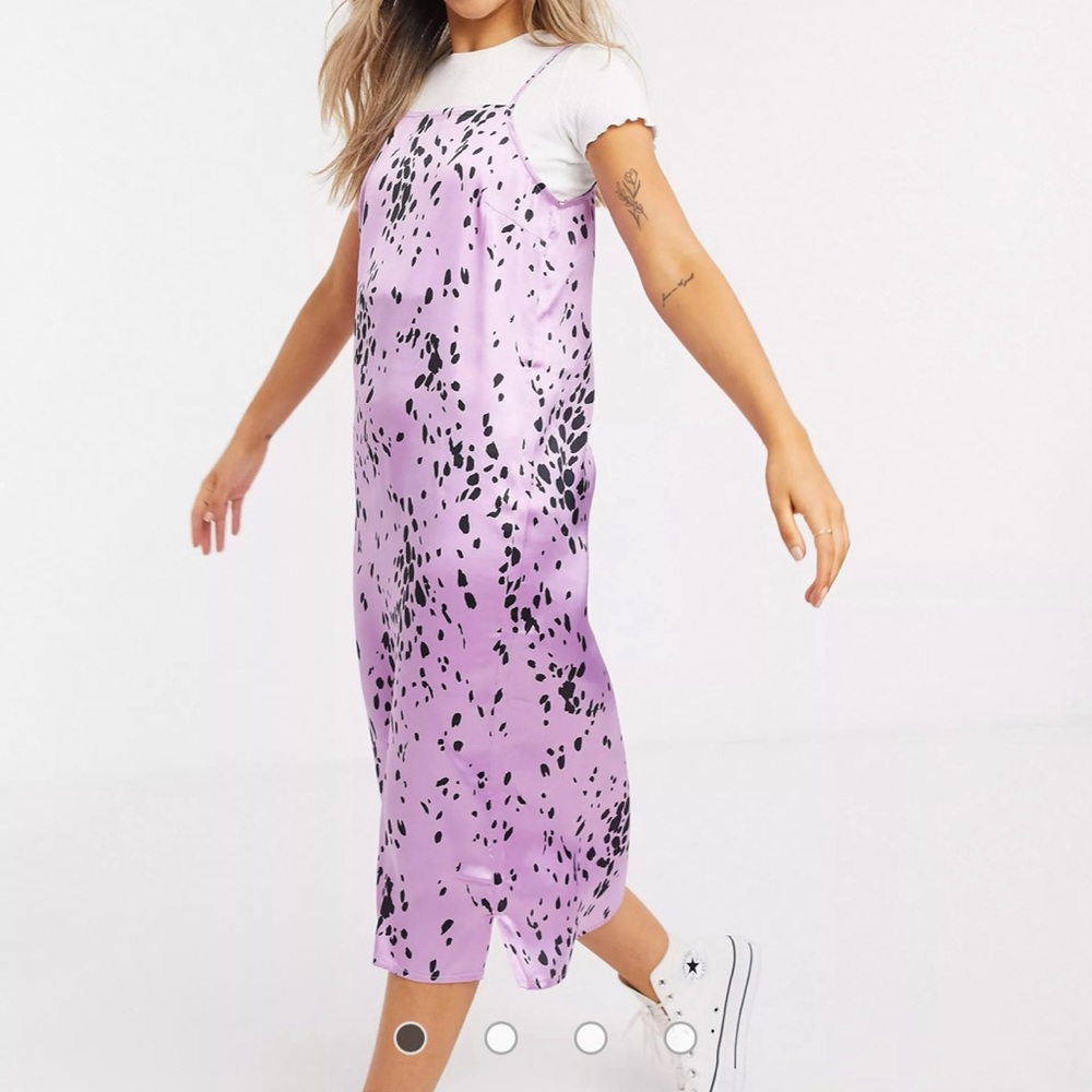 Purple Midi Slip Dress